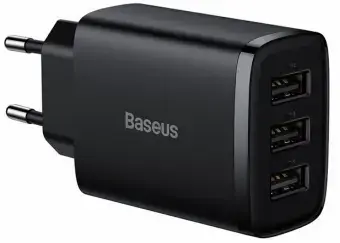 Baseus Compact tīkla lādētājs | 17W | USB-A | melns