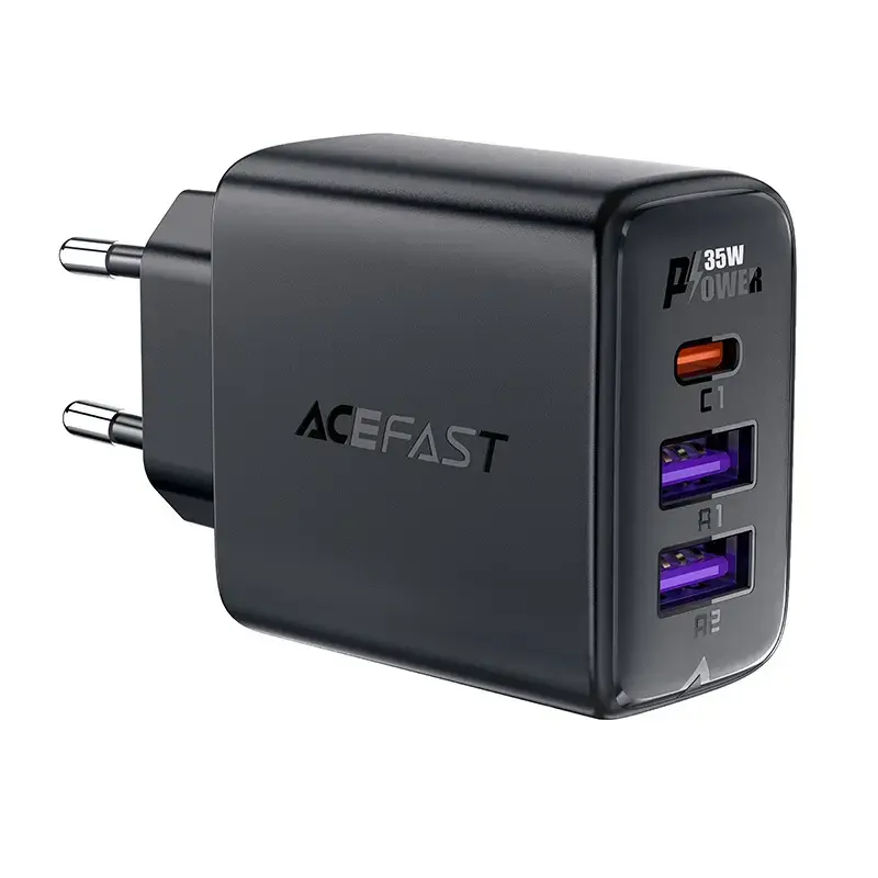 Acefast A57 зарядное устройство | 35W | PD, GaN | USB-A, USB-C | черное