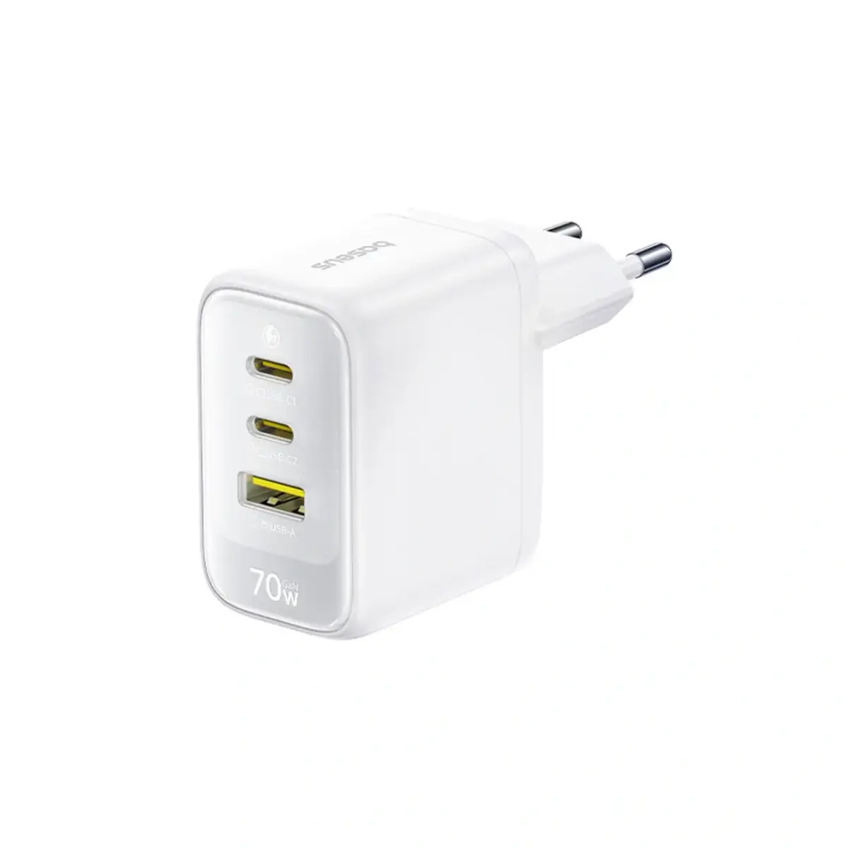 Baseus EnerFill FE22 tīkla lādētājs | 70W | GaN | USB-C, USB-A | balts