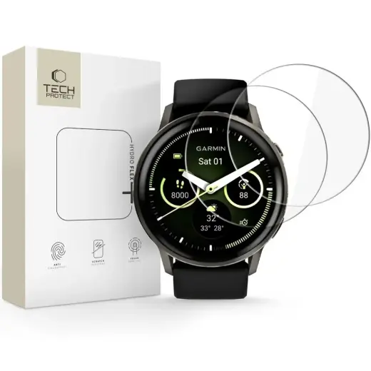 Tech-Protect aizsargplēve priekš Garmin Venu 4 (45 mm) | caurspīdīga (2 gab.)