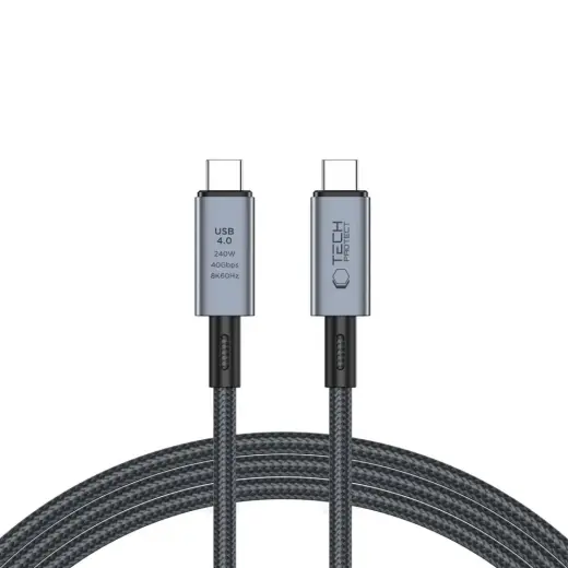 Tech-Protect UltraBoost Max data transfer and charging cable | USB-C to USB-C | 240W | 2m | gray