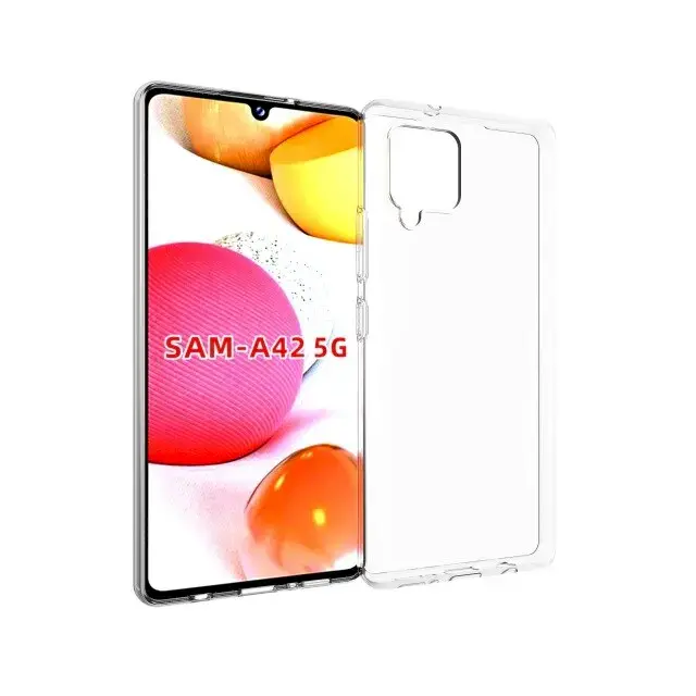 Fusion Ultra Back 1 mm Protect Silicone telefono dėklas Samsung Galaxy A42 5G (A426) skaidrus