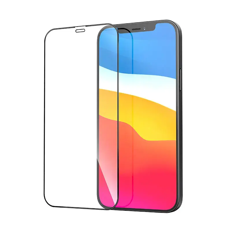 Fusion karastatud klaas täieliku kattega telefonile iPhone 12 Pro, must