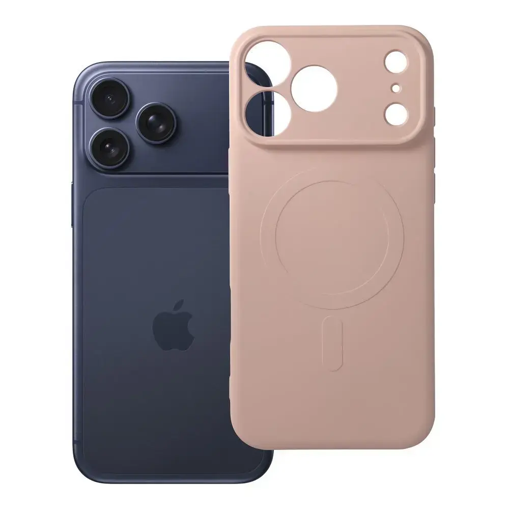 Silicone Mag telefono dėklas su MagSafe palaikymu iPhone 17 Pro Max | iPhone 18 Pro Max rožinis