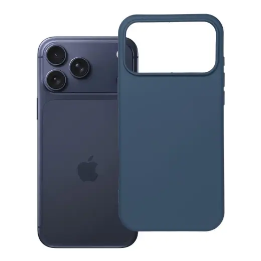 Silicone telefono dėklas iPhone 17 Pro | iPhone 18 Pro tamsiai mėlynas