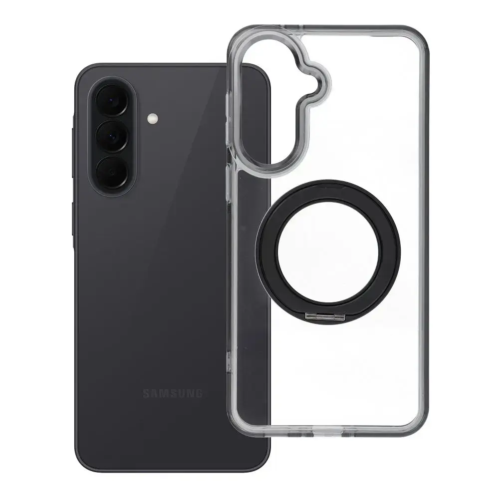 Frame Circle Stand telefono dėklas su stovu ir MagSafe palaikymu Samsung Galaxy A37 (A376) juodas