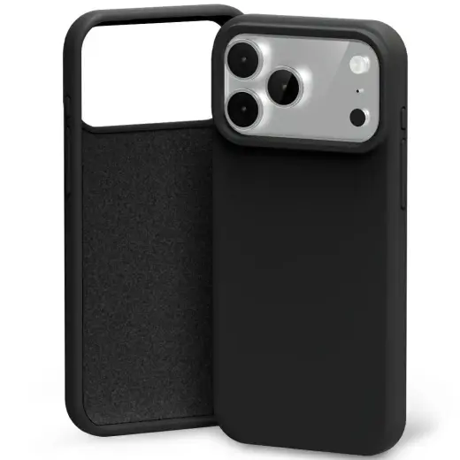 Mercury Silicone phone case for iPhone 17 Pro Max black