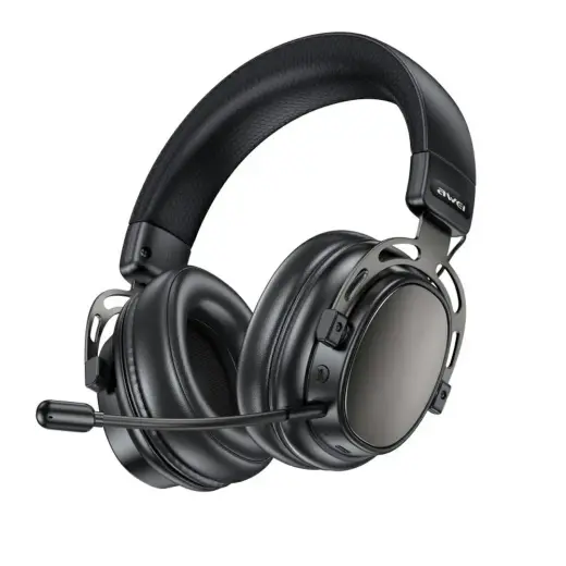 Over-Ear Wireless Headphones AWEI AT36 Bluetooth 5.4 with Microphone Black