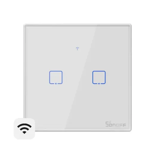 Išmanusis Wi-Fi sieninis jungiklis Sonoff TX T2EU2C su RF valdymu