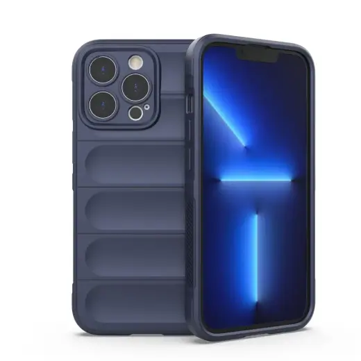 Magic Shield Case lankstus šarvuotas telefono dėklas iPhone 13 Pro Max mėlynas