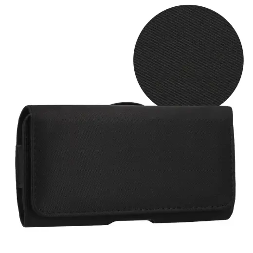 HIT Belt Holster (SIZE XL) for Iphone 17 Pro Max/16 Pro Max/Samsung A55 5G/A53/S25/S24 design 1 black (167x83 mm)
