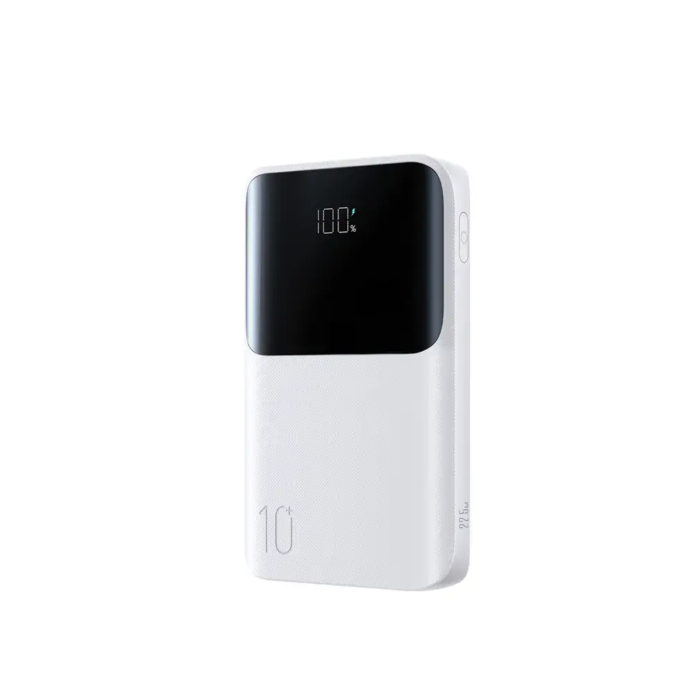 Joyroom JR-QP191 Star Series Mini ārējais akumulators (powerbank) | 10 000 mAh | 22.5W | USB-A, USB-C | LED ekrāns | balts