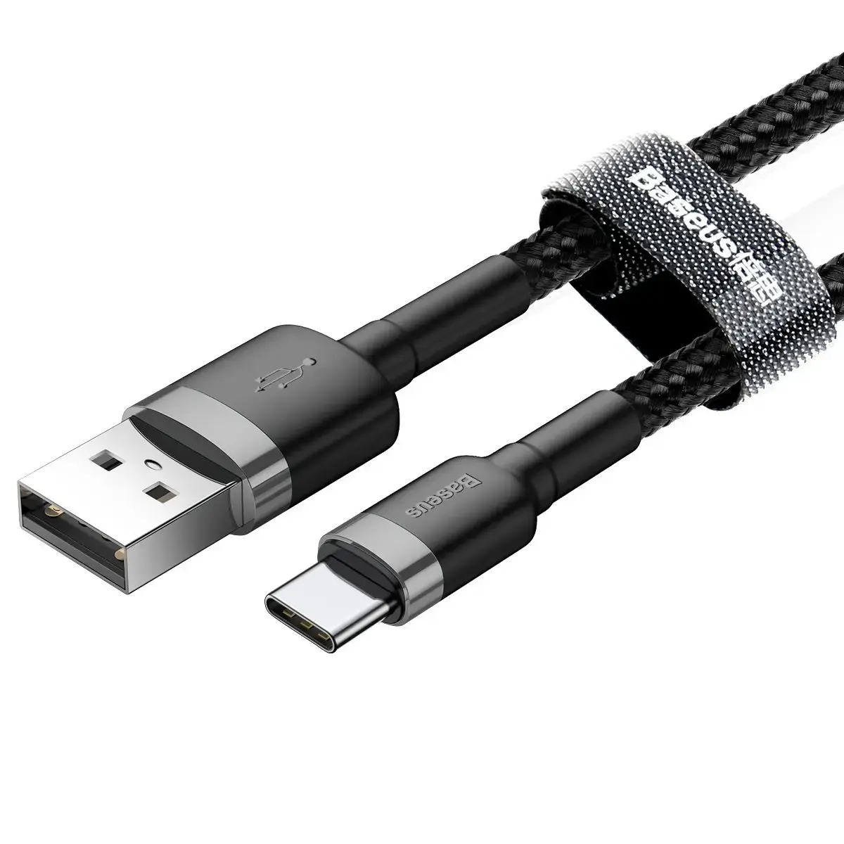 Baseus Cafule Series datu pārraides un uzlādes vads | USB-A uz USB-C | 10W | 3m | pelēks, melns (Bojāts iepakojums)