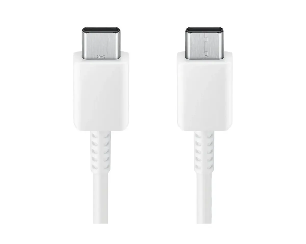Samsung EP-DX310JWE datu pārsūtīšanas un uzlādes kabelis | USB-C uz USB-C | 15 W | 1,8 m | balts (OEM))