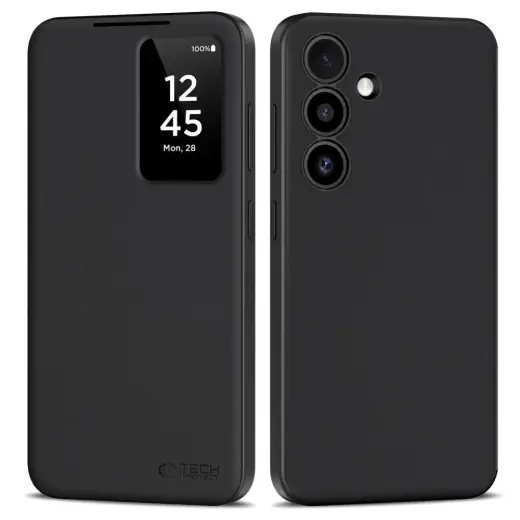 Tech-Protect Smart Wallet phone case for Samsung Galaxy S25+ plus matte black
