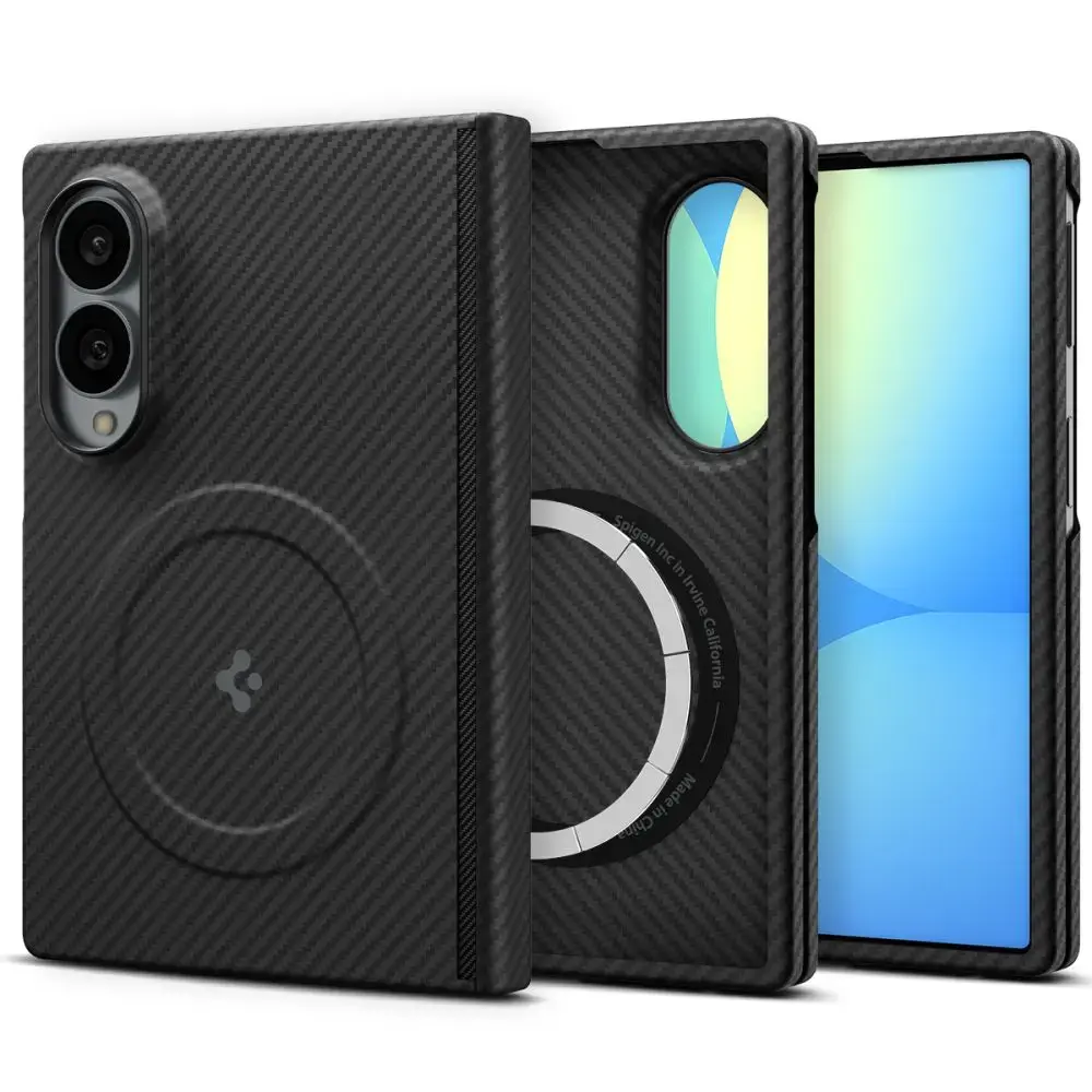 Spigen AirSkin Aramid telefono dėklas su MagSafe palaikymu Samsung Galaxy Z Fold 8 (F971) juodas