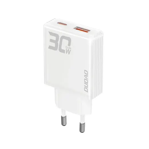 Dudao A30EU travel charger | 30W | GaN | USB-A, USB-C | white
