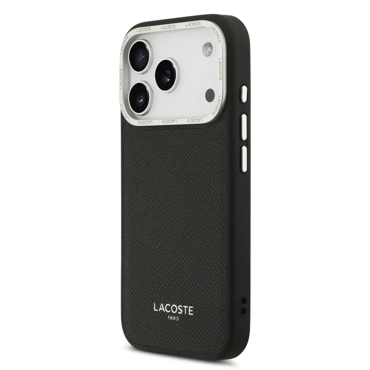 Lacoste PU Leather Champs Elysees MagSafe Case for iPhone 17 Pro Black