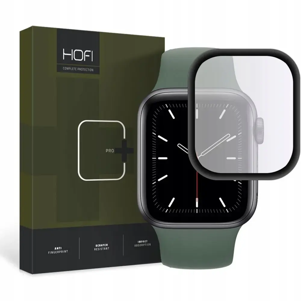 HOFI HIBRĪDA STIKLS APPLE WATCH 4 | 5 | 6 | SE (44MM) MELNS