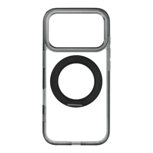 Frame Circle Stand telefoni ümbris alusega ja MagSafe toega iPhone 18 Pro | iPhone 17 Pro must