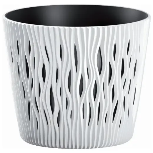 Puķu pods Sandy Round 16x19cm, balts