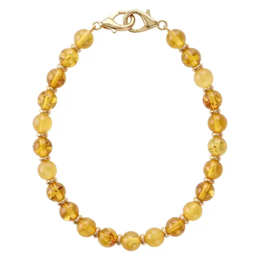 Beaded phone strap yellow
