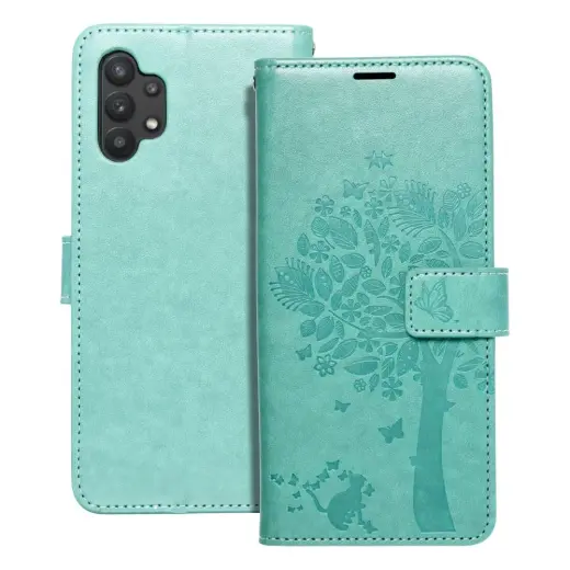 MEZZO tree grāmatveida maciņš telefonam Samsung Galaxy A32 4G (A325) zaļš