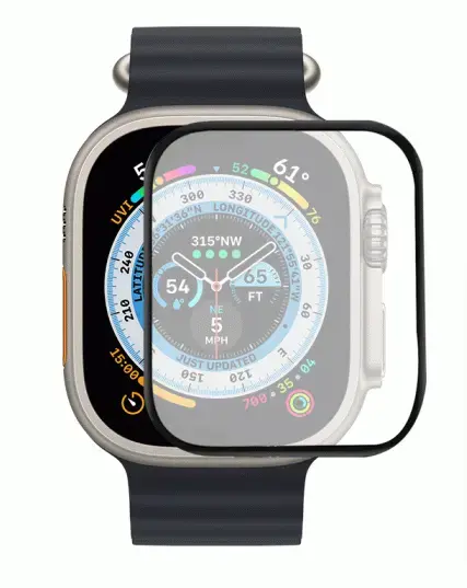 Fusion Accessories kaitseklaas Apple Watch Ultra (49 mm) jaoks | must