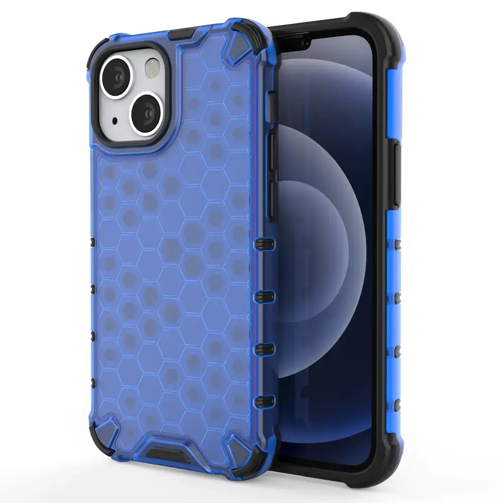 Honeycomb Armor telefono dėklas iPhone 13 mini mėlynas