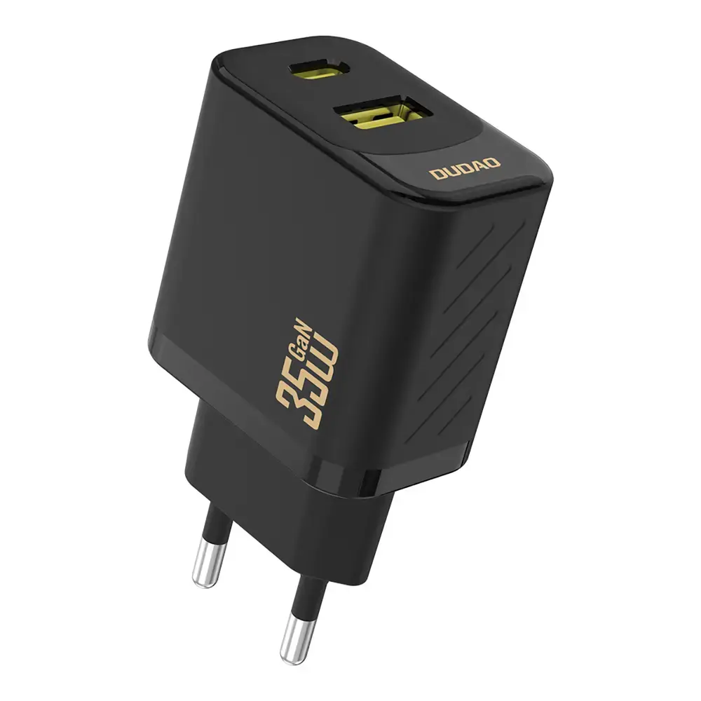 Dudao A27 MaxC travel charger | 35W | PD, GaN | USB-C, USB-A | black