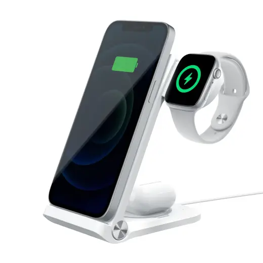 Nillkin PowerTrio 3-in-1 bezvadu lādētājs | Qi | 15W| balts