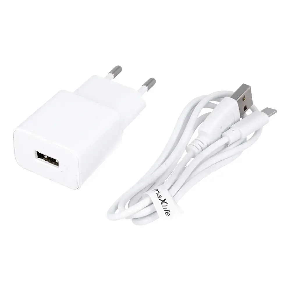 Maxlife MXTC-01 зарядное устройство | 5W | USB-A | с проводом USB-C в комплекте | белое