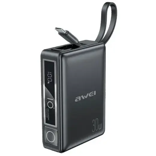 AWEI P87K external battery (powerbank) | 10000 mAh | 30W | black