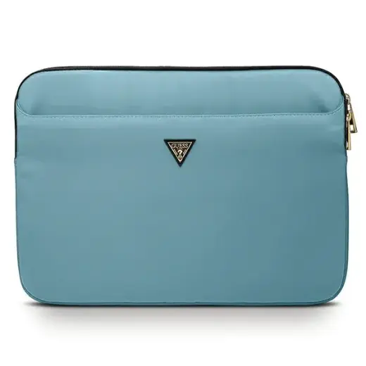 Guess Triangle Logo nešiojamojo kompiuterio dėklas 13" mėlynas