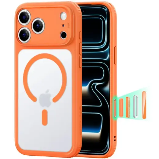ESR Classic Hybrid чехол с поддержкой MagSafe для телефона iPhone 17 Pro | iPhone 18 Pro оранжевый