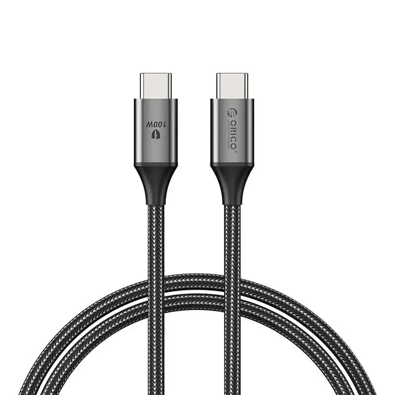 Orico CDX-100CC-BK-BP-IP datu pārraides un uzlādes vads | USB-C uz USB-C | 100W | 1m | melns
