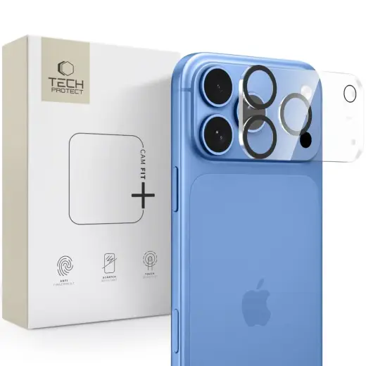 Tech-Protect Cam Fit+ kaamera kaitseklaas telefonile iPhone 18 Pro läbipaistev