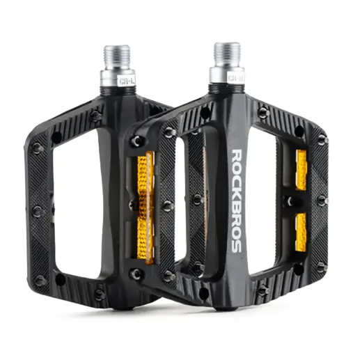Rockbros BP2501 Reflective Nylon Bicycle Pedals - Black