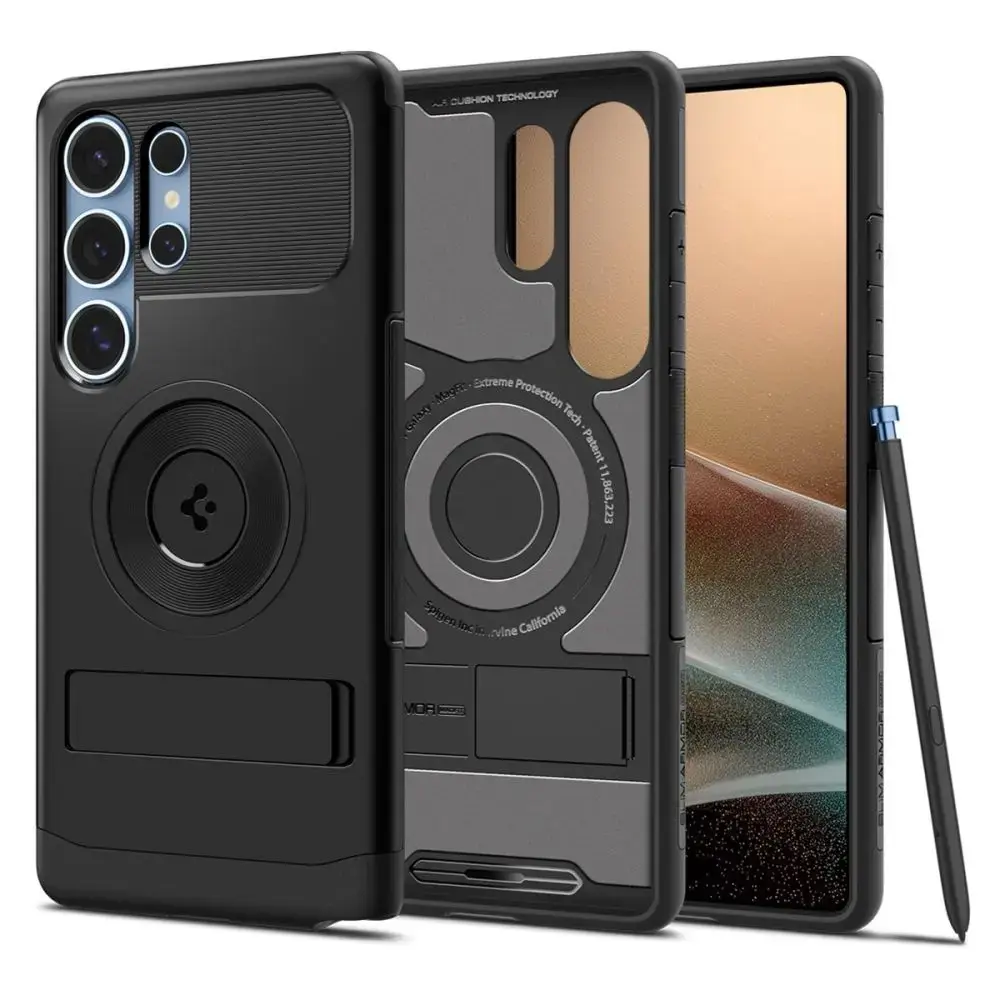 Spigen Slim Armor Mag phone case with MagSafe support for Samsung Galaxy S25 Ultra (S938) black