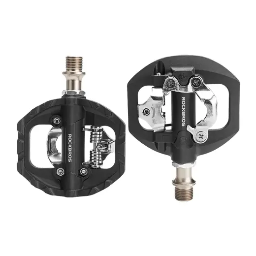 Rockbros M108 Nylon Half-Lock Double-Sided Bicycle Pedals - Black
