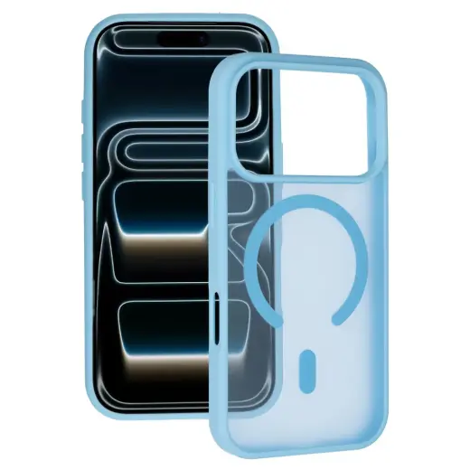 Tel Protect Aura Matte telefono dėklas su MagSafe palaikymu iPhone 17 Pro mėlynas