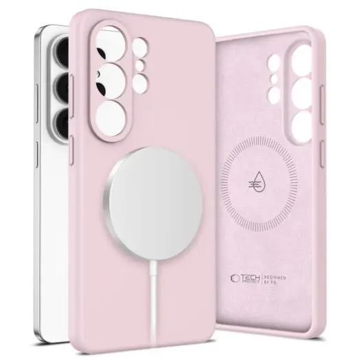 TECH-PROTECT Silicone telefono dėklas su MagSafe palaikymu Samsung Galaxy S26 Ultra (S948) rožinis