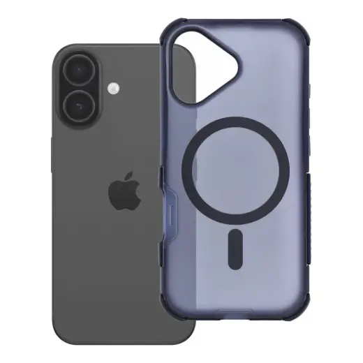 Forcell F-Protect BumperX Premium чехол с поддержкой MagSafe для телефона iPhone 17 тёмно-синий