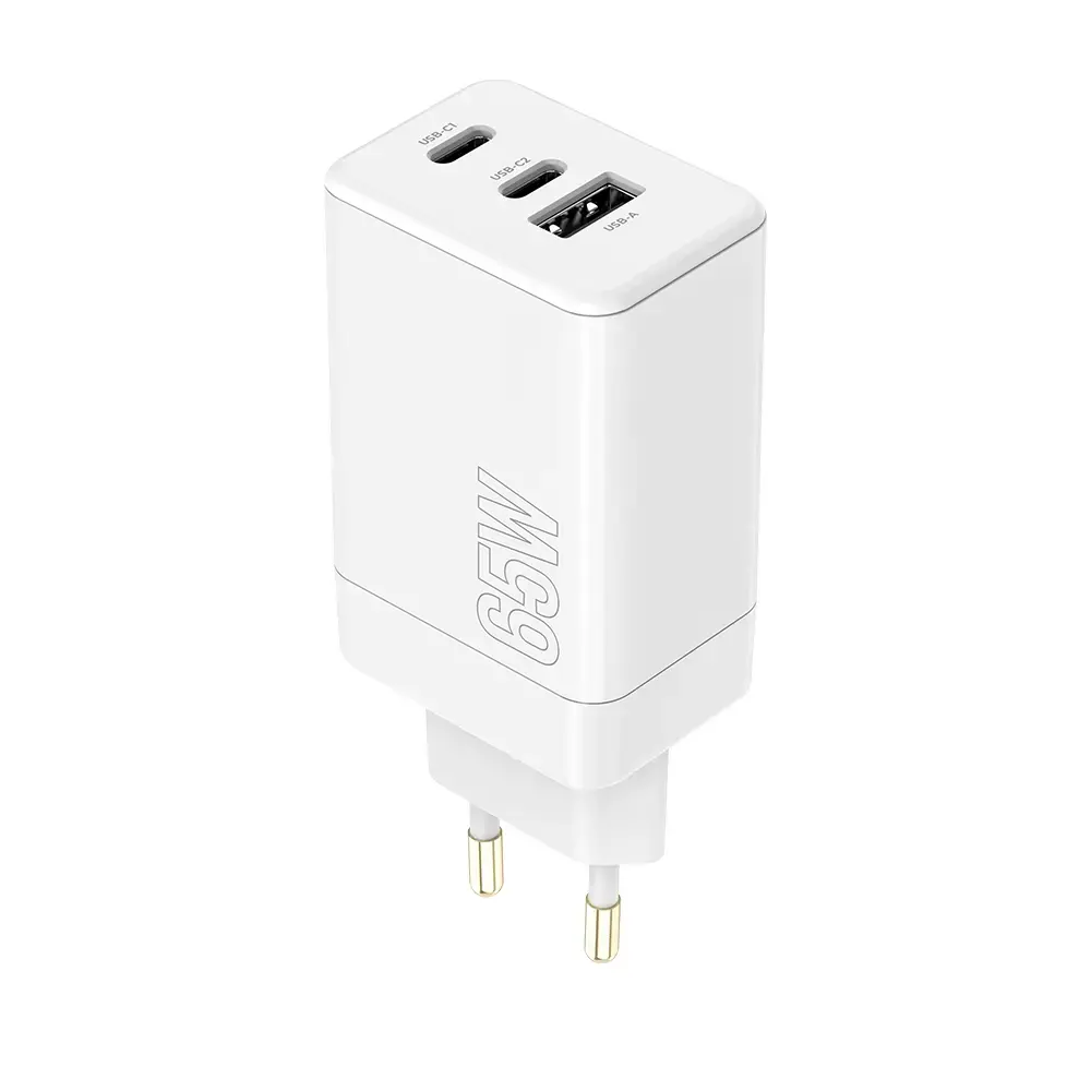 Maxlife MXTC-08-65ACC reisilaadija | 65W | PD, QC | USB-C, USB-A | valge