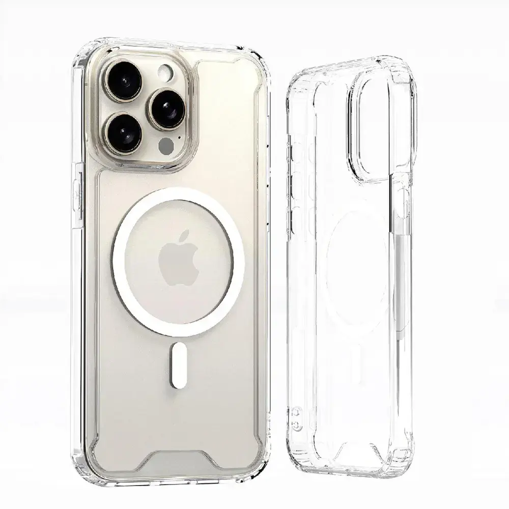 Clear Corner telefono dėklas su MagSafe palaikymu iPhone 16 Pro skaidrus