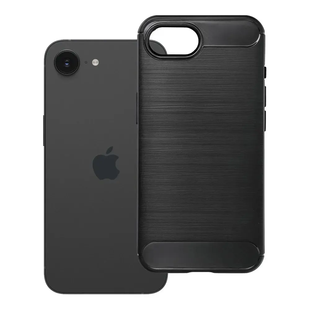Carbon 2.0 maciņš telefonam iPhone 16e | iPhone 17e melns