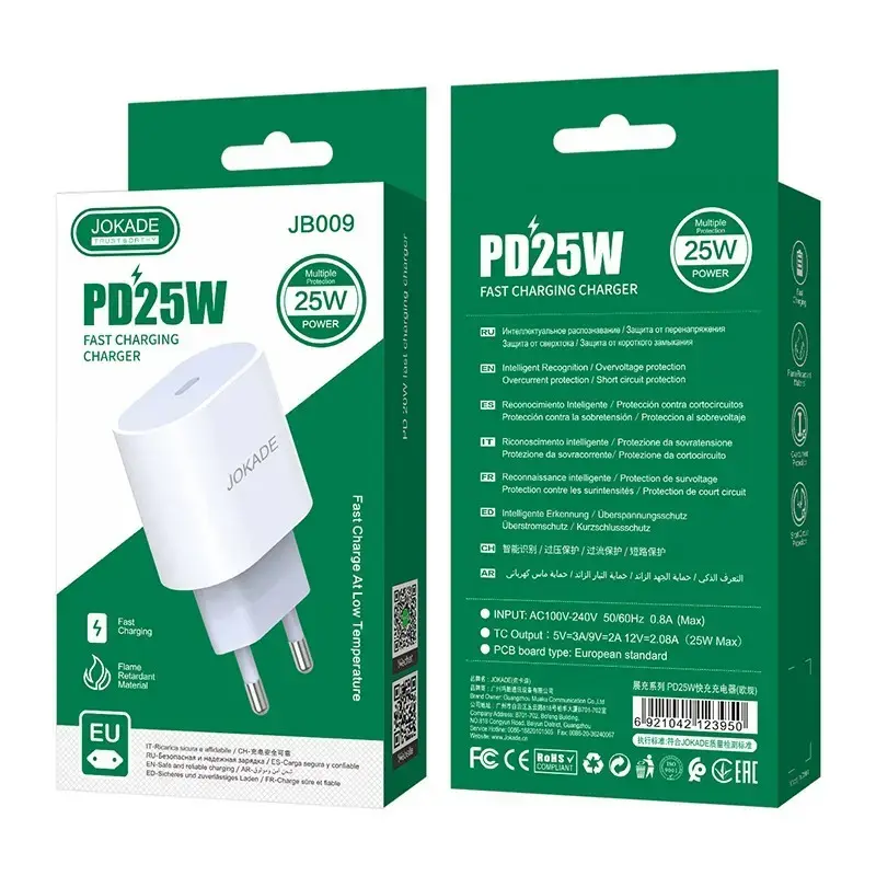 Jokade JB009 kelioninis įkroviklis | 25W | PD | USB-C | balta
