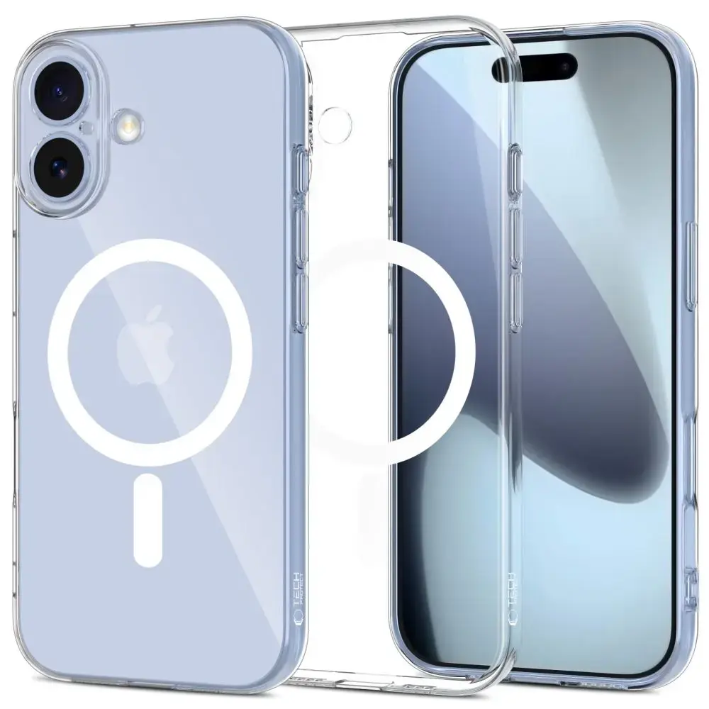 TECH-PROTECT FLEXAIR maciņš ar MagSafe atbalstu telefonam iPhone 17 caurspīdīgs