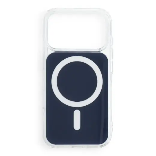 Case for iPhone 17 Pro / 18 Pro Clear Fusion Mag Cover compatible with MagSafe navy blue