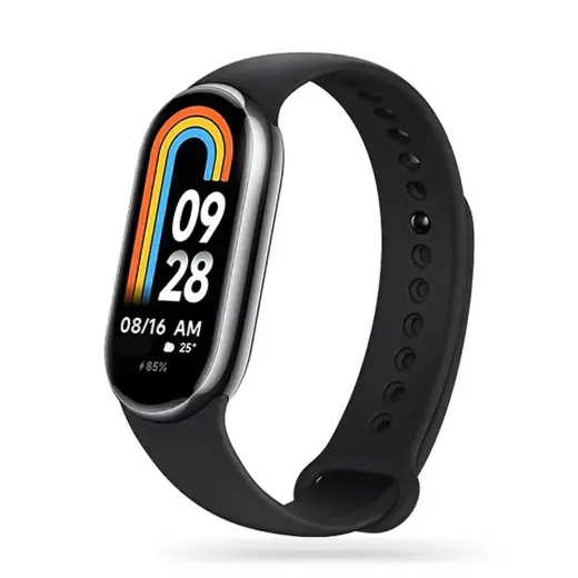 Tech-Protect Iconband viedpulksteņa siksniņa priekš Xiaomi Mi Band 8/9 NFC | silikons | melna